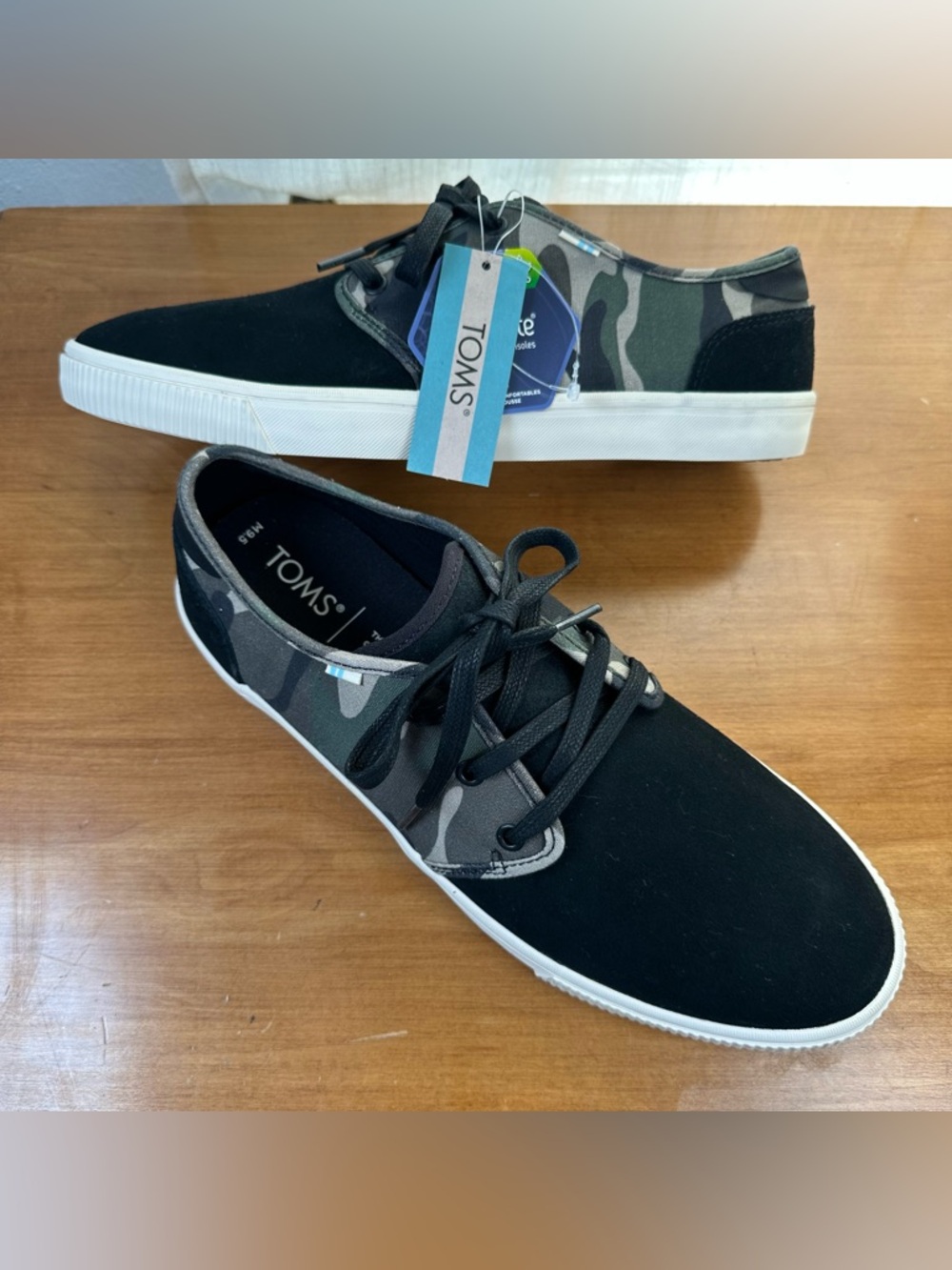 TOMS New Carlo Sneakers Black/Camouflage Men’s 9.5 Unisex